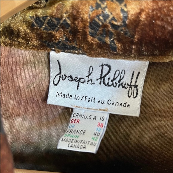 JOSEPH RIBKOFF Zip Up Velvet Velour Patterned Blazer Jacket - Picture 6 of 7